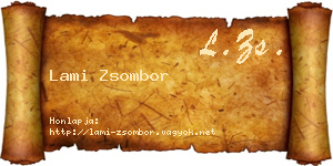 Lami Zsombor névjegykártya